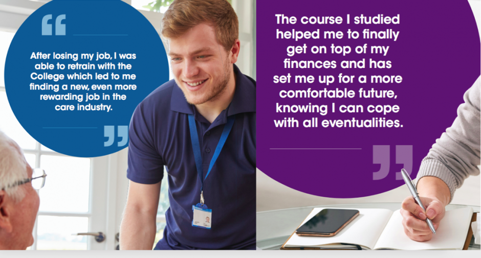 Stockport College offers online courses for grown-ups