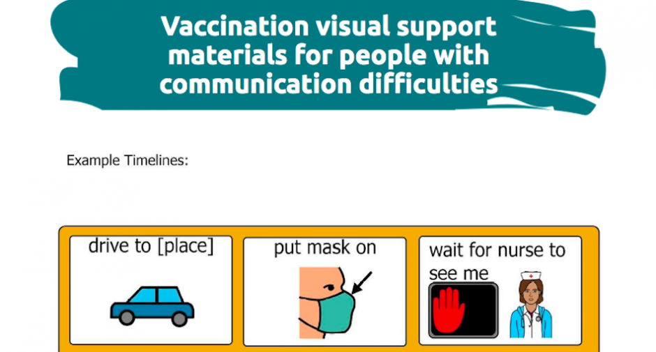 Covid-19 Vaccination visual support materials for people with communication difficulties