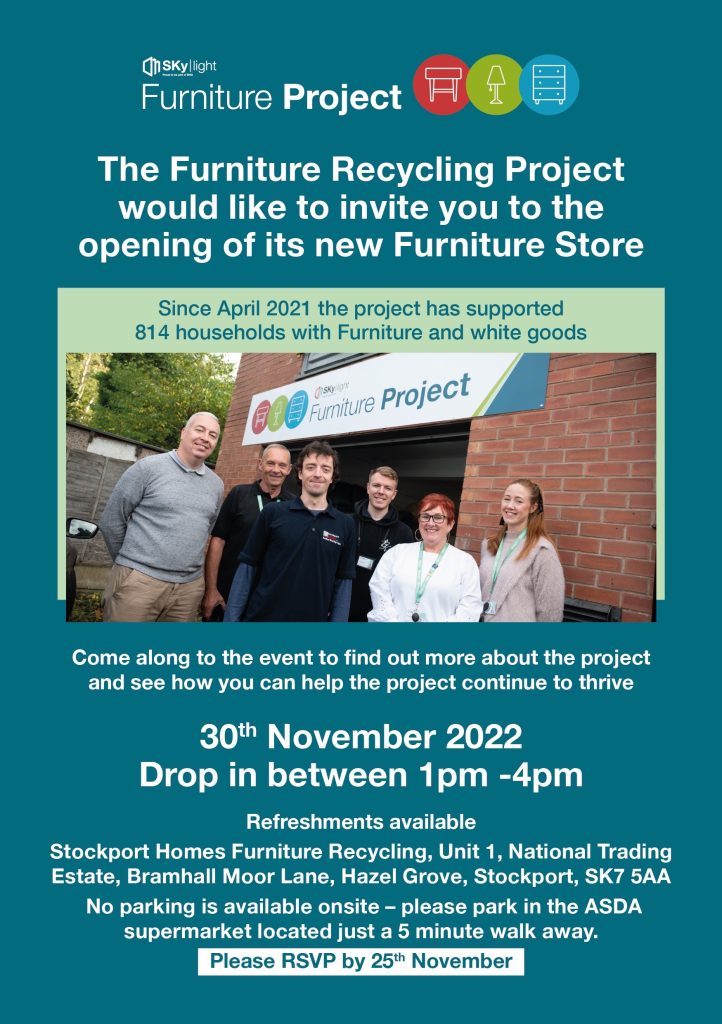 Stockport Homes Furniture Recycling Store launch event in Hazel Grove One Stockport