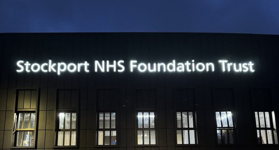 Light switch on marks the handover of the Rapid Assessment Unit at Stepping Hill Hospital