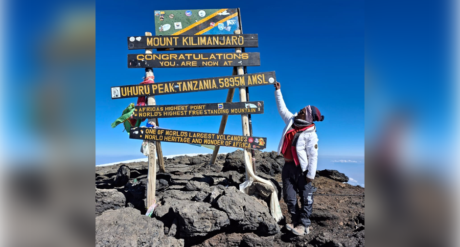 Stockport’s Erica Davis makes history on Mount Kilimanjaro